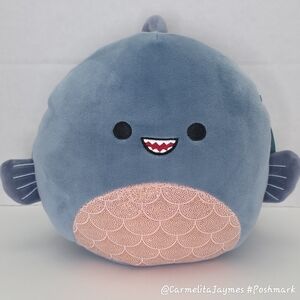 KURTZ 🐟 8" Navy Blue & Gold Iridescent Piranha Sealife Orig Squishmallows NWT